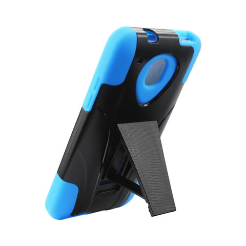 Reiko Htc One Mini M4 Hybrid Heavy Duty Case With Kickstand In Navy Black
