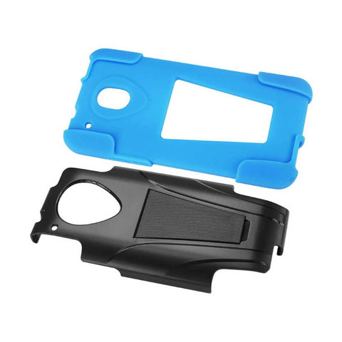 Reiko Htc One Mini M4 Hybrid Heavy Duty Case With Kickstand In Navy Black