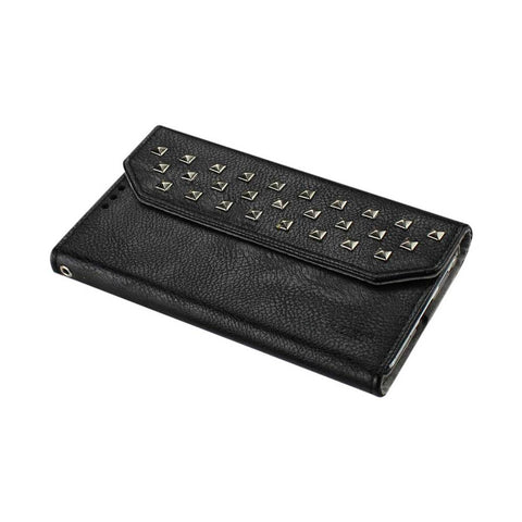 Reiko Samsung Galaxy Note 3 Studs Wallet Case In Black