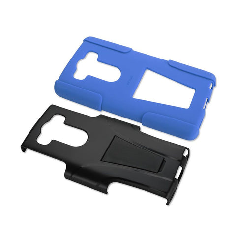 Reiko Lg V10 Hybrid Heavy Duty Case With Kickstand In Navy Black