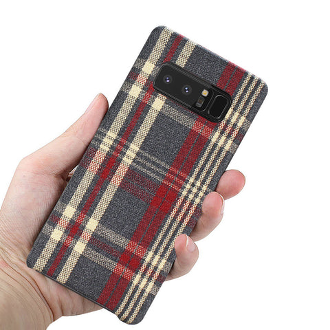 Reiko Samsung Galaxy Note 8 Checked Fabric Case In Red