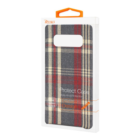 Reiko Samsung Galaxy Note 8 Checked Fabric Case In Red