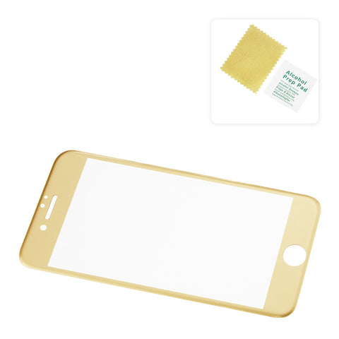 Reiko Iphone 7 Plus 3d Curved Full Coverage Tempered Glass Screen Protector In Gold
