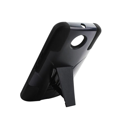Reiko Motorola Nexus 6 Hybrid Heavy Duty Case With Kickstand In Black