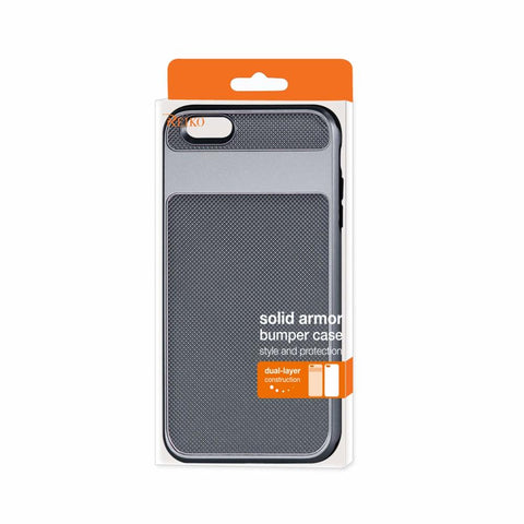 Reiko Iphone 6s Plus Hybrid Solid Armor Bumper Case In Gray
