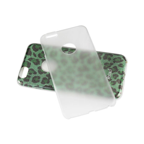 Reiko Iphone 6 Plus/ 6s Plus Shine Glitter Shimmer Hybrid Case In Leopard Green