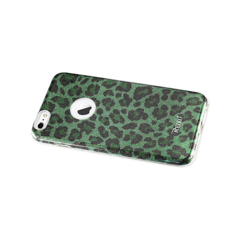 Reiko Iphone 6 Plus/ 6s Plus Shine Glitter Shimmer Hybrid Case In Leopard Green