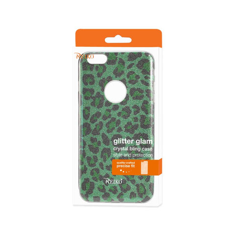 Reiko Iphone 6 Plus/ 6s Plus Shine Glitter Shimmer Hybrid Case In Leopard Green