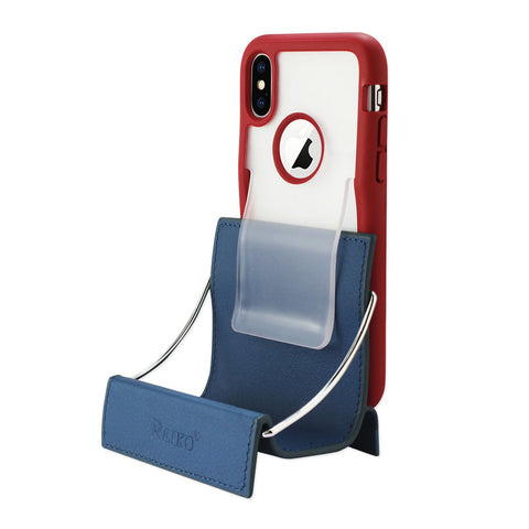 Reiko Iphone X/iphone Xs Belt Clip Polymer Case In Clear Red
