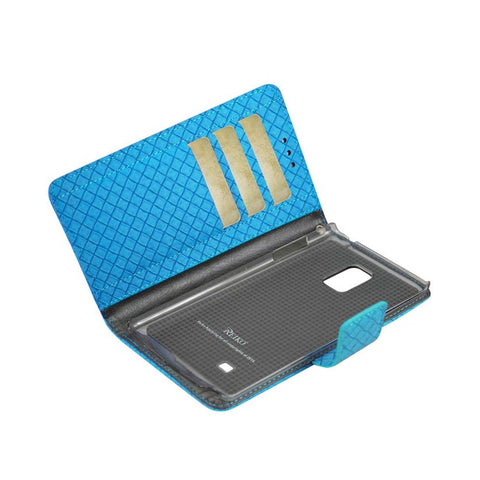 Reiko Samsung Galaxy Note Edge Braided Wallet Case In Blue