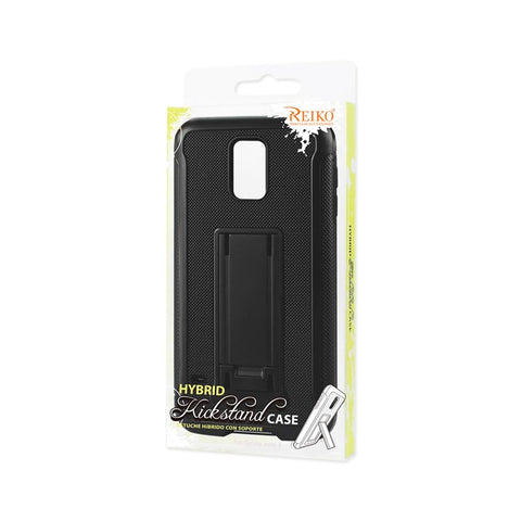 Reiko Samsung Galaxy Note 4 Hybrid Heavy Duty Case With Vertical Kickstand In Black