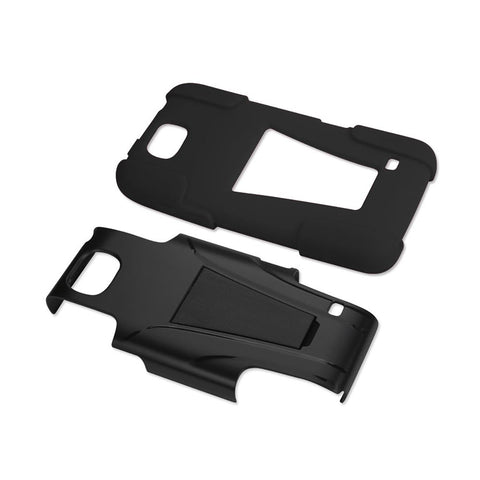 Reiko Zte Overture 2 Hybrid Heavy Duty Case With Kickstand In Black