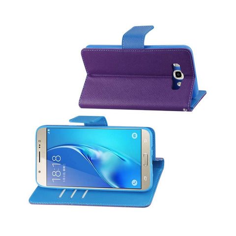 Reiko Samsung Galaxy J7 (2016) 3-in-1 Wallet Case In Purple