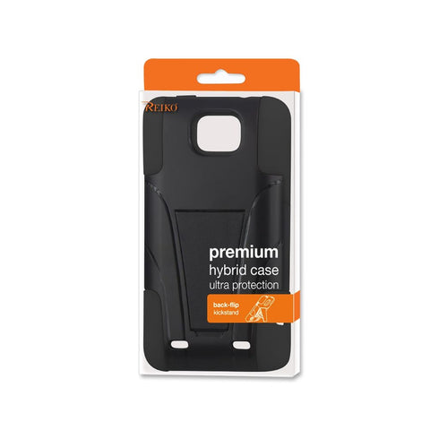 Reiko Zte Sonata 2 Hybrid Heavy Duty Case With Kickstand In Black