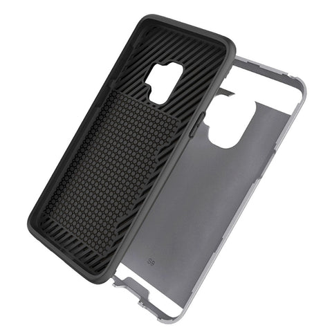 Reiko Samsung Galaxy S9 Slim Armor Hybrid Case With Card Holder In Gray