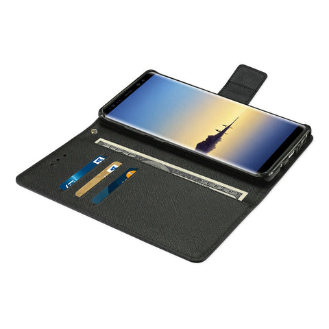 Reiko Samsung Galaxy Note 8 3-in-1 Wallet Case In Black