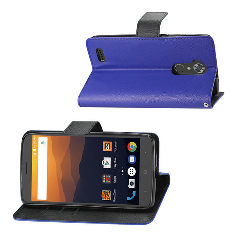Reiko Zte Max Xl/ N9560 3-in-1 Wallet Case In Navy