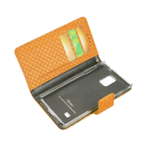 Reiko Samsung Galaxy Note 4 Braided Wallet Case In Yellow