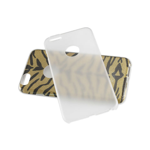 Reiko Iphone 6 Plus/ 6s Plus Shine Glitter Shimmer Tiger Stripe Hybrid Case In Yellow