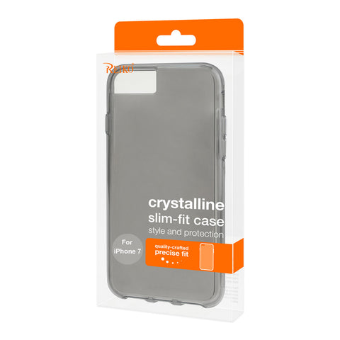 Reiko Iphone 8/ 7 Transparent Tpu Hard Protector Cover With Inner Extra Bumper In Clear Gray