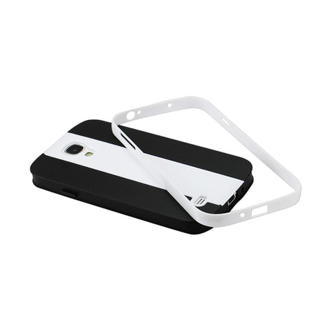 Reiko Samsung Galaxy S4 Striped Case In White Black