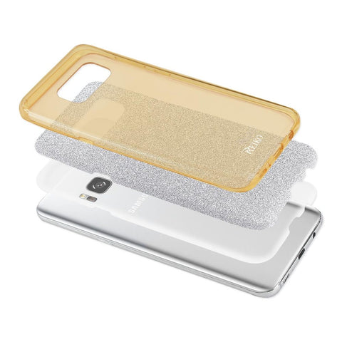 Reiko Samsung Galaxy S8/ Sm Shine Glitter Shimmer Leopard Hybrid Case In Gold