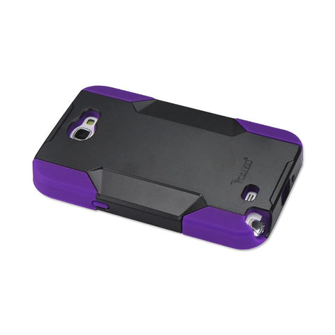 Reiko Samsung Galaxy Note 2 Hybrid Heavy Duty Case In Black Purple