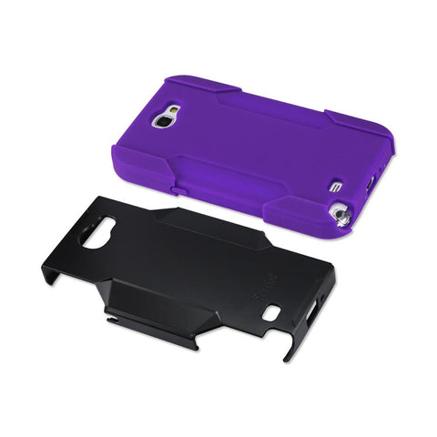 Reiko Samsung Galaxy Note 2 Hybrid Heavy Duty Case In Black Purple