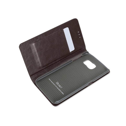 Reiko Samsung Galaxy S6 Flip Folio Case With Card Holder In Brown