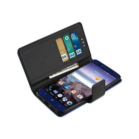 Reiko Zte Grand X Max 2 3-in-1 Wallet Case In Navy