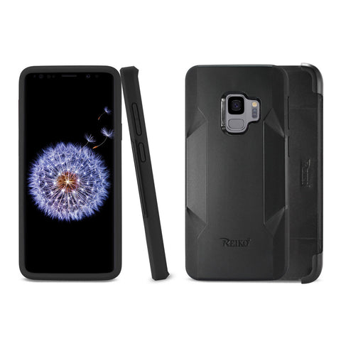 Reiko Samsung Galaxy S9 3-in-1 Hybrid Heavy Duty Holster Combo Case In Black
