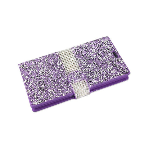 Reiko Samsung Galaxy S7 Edge Diamond Rhinestone Wallet Case In Purple