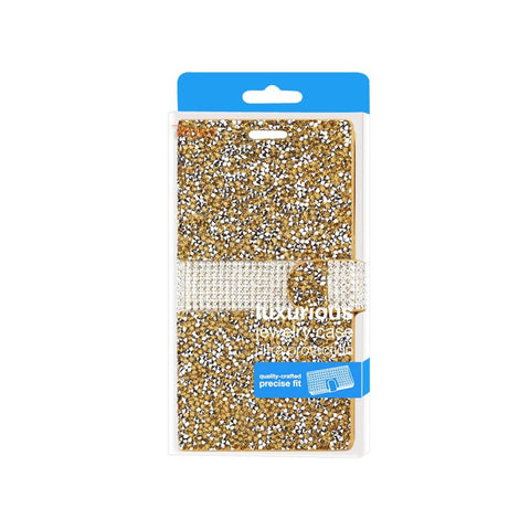 Reiko Zte Zmax 2 Diamond Rhinestone Wallet Case In Gold