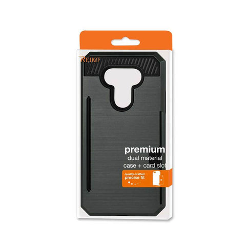 Reiko Lg G5 Slim Armor Hybrid Case With Card Holder In Gray