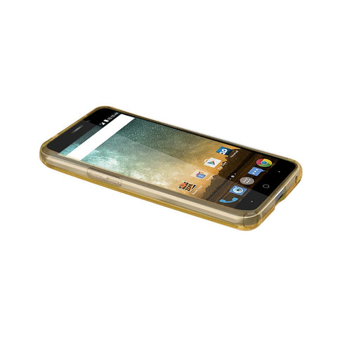 Reiko Zte Prestige Clear Bumper Case With Air Cushion Protection In Clear Gold