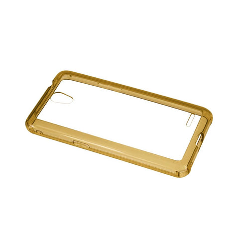 Reiko Zte Prestige Clear Bumper Case With Air Cushion Protection In Clear Gold