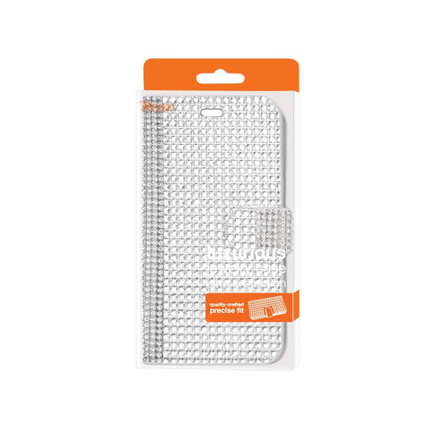 Reiko Zte Sonata 2 Jewelry Diamond Rhinestone Wallet Case In Silver