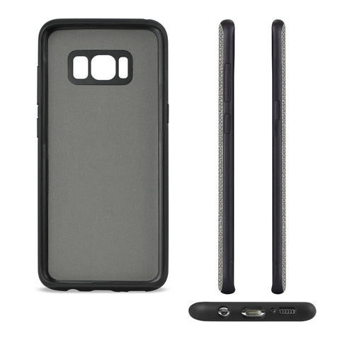 Reiko Samsung Galaxy S8/ Sm Anti-slip Texture Protective Cover With Card Slot In Gray