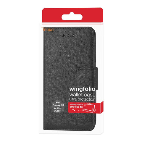 Reiko Samsung Galaxy S8 Active 3-in-1 Wallet Case In Black