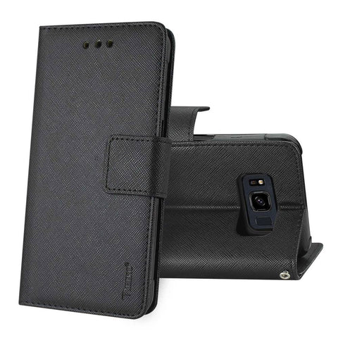 Reiko Samsung Galaxy S8 Active 3-in-1 Wallet Case In Black