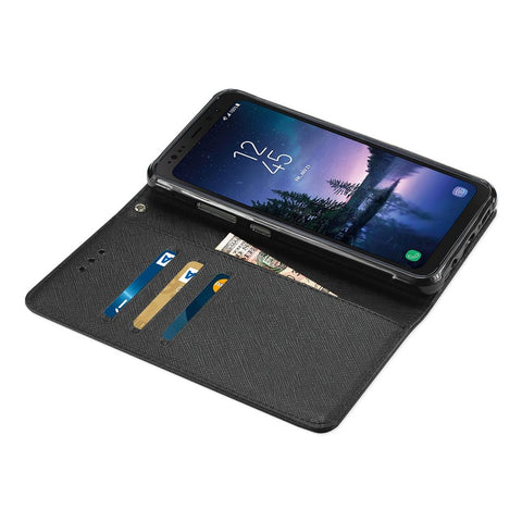Reiko Samsung Galaxy S8 Active 3-in-1 Wallet Case In Black
