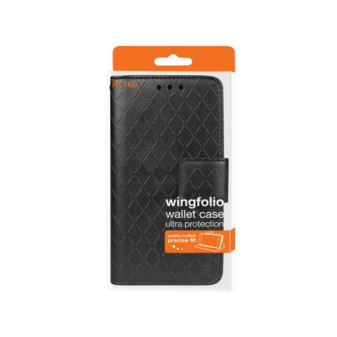 Reiko Samsung Galaxy S6 Rhombus Wallet Case In Black