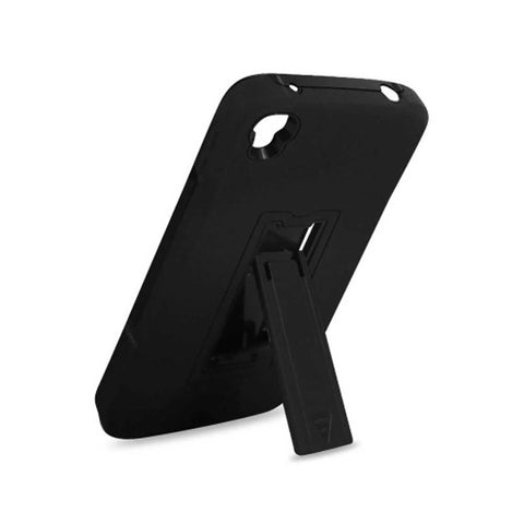 Reiko Alcatel One Touch Idol 3 Hybrid Heavy Duty 3 Pieces Case With Kickstand In Black