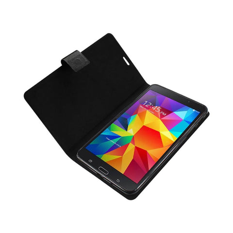 Reiko Samsung Galaxy Tab 4 7.0 Flip Folio Free Stand Case In Black