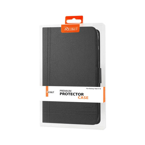 Reiko Samsung Galaxy Tab 4 7.0 Flip Folio Free Stand Case In Black