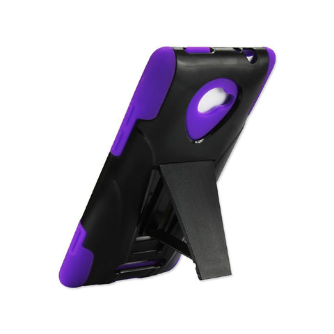 Reiko Htc Windows Phone 8x Hybrid Heavy Duty Case With Kickstand In Black Purple
