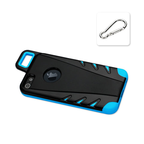 Reiko Iphone 5/5s/se Dropproof Workout Hybrid Case With Hook In Black Navy