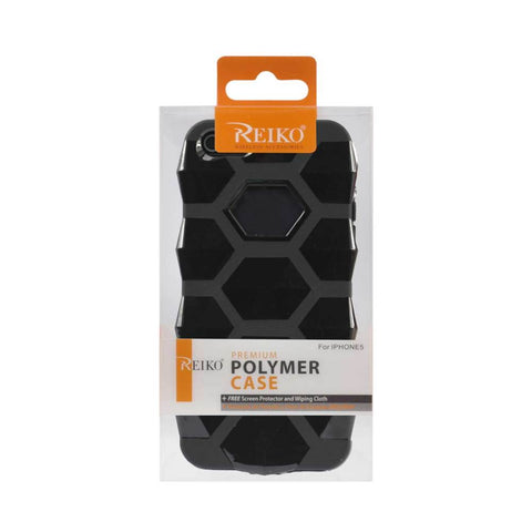 Reiko Iphone Se/ 5s/ 5 Jelly Hexagon Gel Case In Black