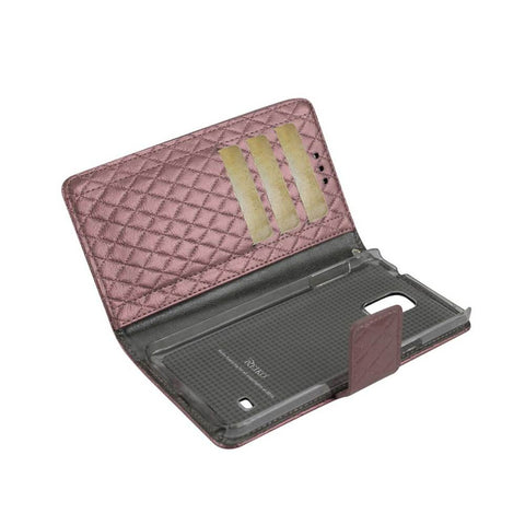 Reiko Samsung Galaxy Note 4 Rhombus Wallet Case In Pink