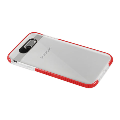 Reiko Samsung Galaxy J7 V (2017) Soft Transparent Tpu Case In Clear Rose Gold
